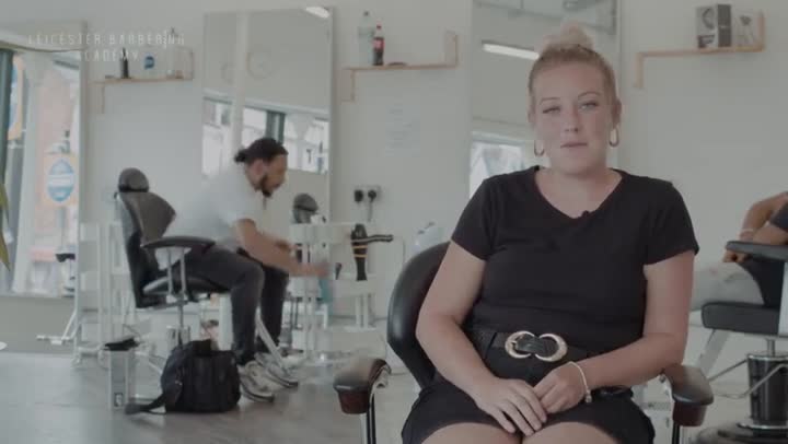 Melissa, week 10 interview video from Leicester Barbering Academy