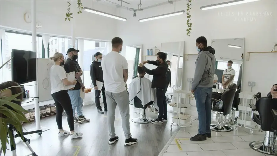 Live demonstrations at Leicester Barbering Academy, Leicester